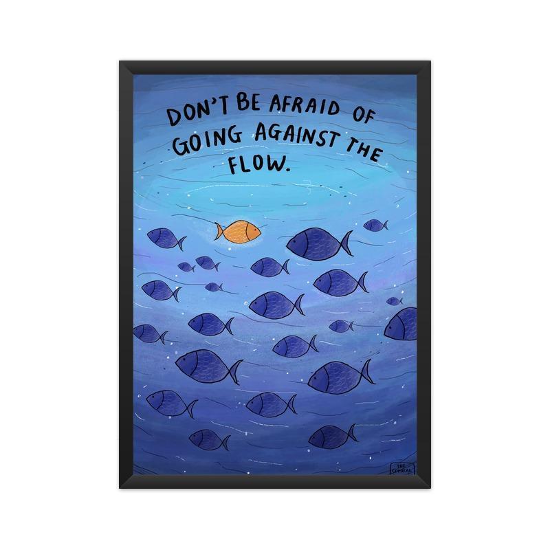 Against The Flow Wall Art